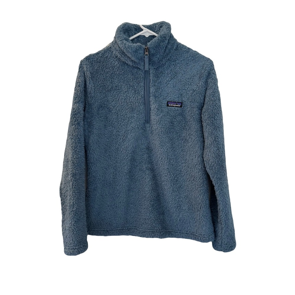 Patagonia Womens Los Gatos 1/4 Zip Fleece Pullover Blue Size M High Pile